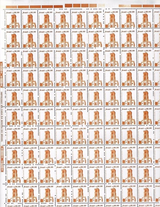 Brazil 1987 110 x Architecture Churches full sheet Mi.2213A MNH S.710