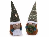 Cumpara ieftin Set 2 figurine Mos Craciun textil multicolor cm 11x12x33 H
