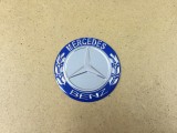 Emblema Capac Roata Mercedes Albastru 60mm Aluminiu