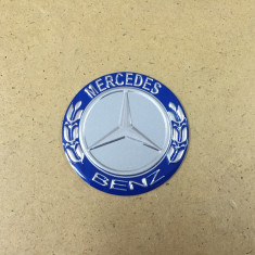 emblema capac roata MERCEDES ALBASTRU 60 mm