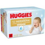Servetele Umede Huggies Sensitive, ZERO plastic, Triplo 48 x 3