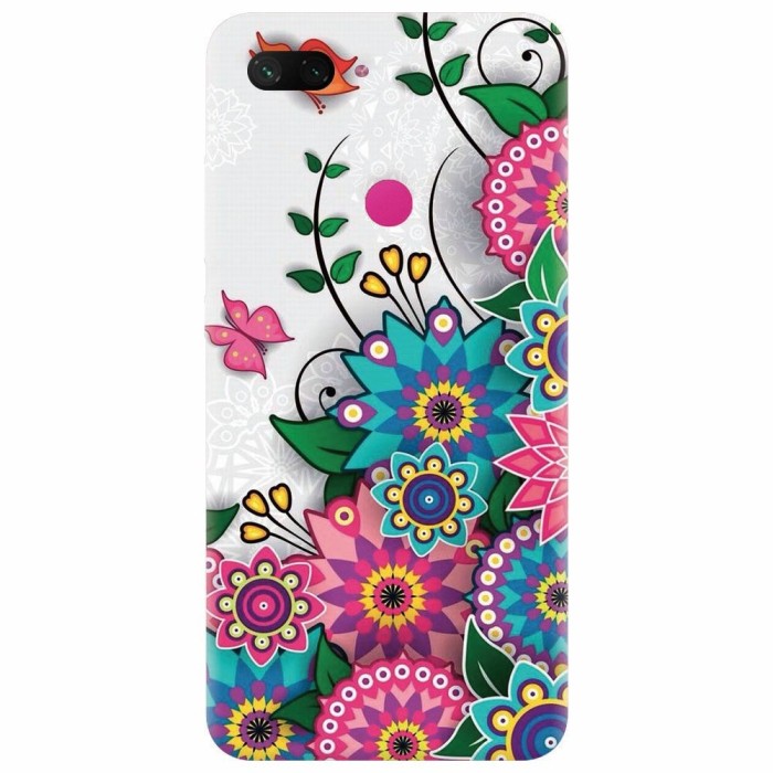 Husa silicon pentru Xiaomi Mi 8 Lite, Mandala Flowers