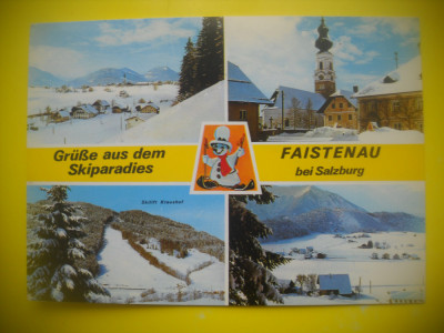 HOPCT 88689 PARADISUL SCHIULUI FAITENAU - AUSTRIA -STAMPILOGRAFIE-CIRCULATA foto