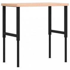 Banc de lucru 100x60x(73-99,5) cm lemn masiv fag dreptunghiular foto