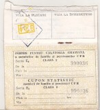 bnk div CFR - Permise pentru calatorie gratuita - cls 2 - 1973