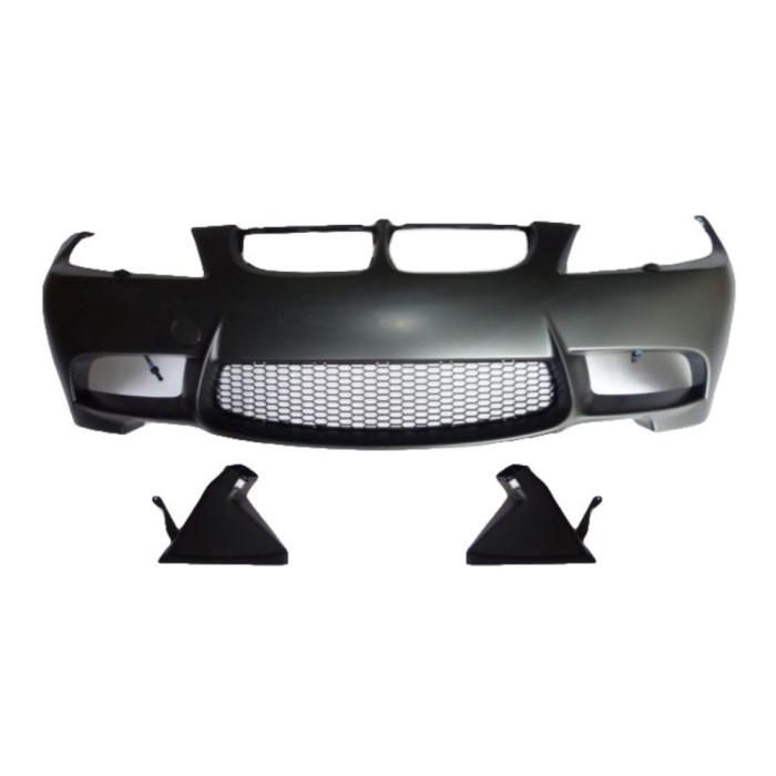 Set bara fata BMW Seria 3 (E90/E91), 11.2004-08.2008, grunduit, de vopsit; type M3; cu grila inferiorae; cu headlamp washer nozzles, cu conducte de a
