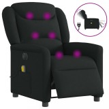 VidaXL Fotoliu electric de masaj rabatabil, negru, textil