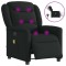 vidaXL Fotoliu electric de masaj rabatabil, negru, textil