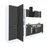 Mobilă Bucătărie Leziter Yorki 340 Modulară, Alb/Antracit, Lățime 300cm