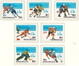 Mongolia 1979 Mi 1215/21 MNH - Campionatul Mondial de hochei pe gheața, Moscova, Nestampilat
