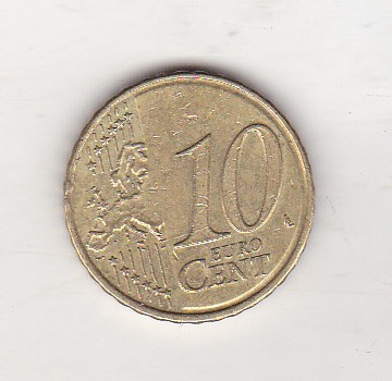 bnk mnd Franta 10 eurocenti 2010