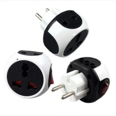 Adaptor universal priza cu intrerupator AU AF US UK CN la Europa, Active 16A, pentru stecher Australia, Africa, USA, America, Anglia, China la Europa