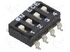 Intrerupator DIP, 2 pozitii, montare SMT, 4 sectiuni, ECE - ESD104LTZ foto