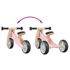 Bicicleta de echilibru pentru copii 2 în 1, roz GartenMobel Dekor