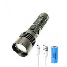 Lanterna Profesionala LED Laser Cu Acumulator Li-Ion 26650