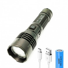 Lanterna Profesionala LED Laser Cu Acumulator Li-Ion 26650