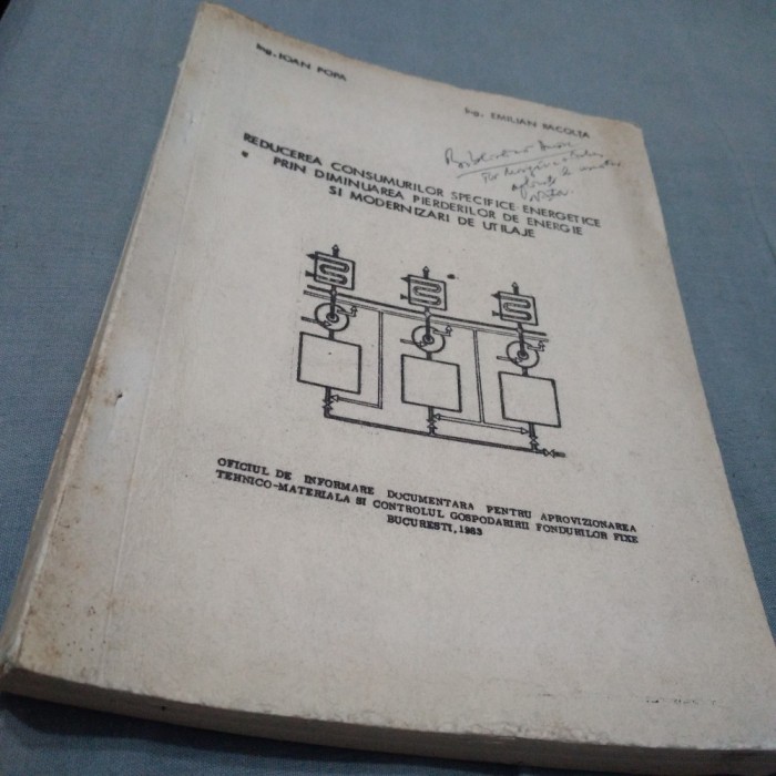 REDUCEREA CONSUMURILOR SPECIFICE ENERGETICE-IOAN POPA 1983
