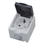 Priza aplicata de exterior, Atom 16A/ 250V, IP 54 / EXT 112-100-0001