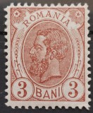 Romania 1900 - Carol l-Spic de grau,filigran stema mare,Lp.53b