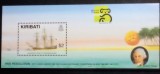 Kiribati 1999 nave cu p&acirc;nze corabie Capitan James Cook bloc neștampilată