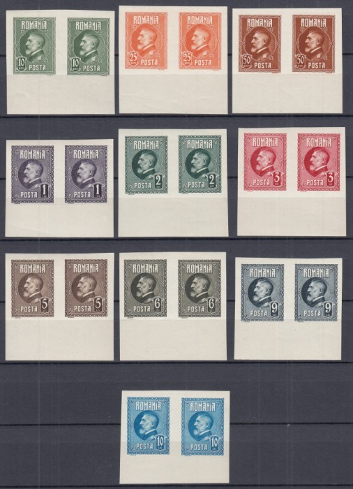 1926 LP 74 a A 60 a ANIVERSARE A REGELUI FERDINAND PERECHE SERII NEDANTELATE