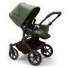 Carucior 2 in 1 Bugaboo Donkey 5 Mono Black Forest Green, Landou+Cos lateral, 0-4 ani, Extensibil Duo/Twin, Roti mari