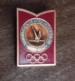 QW9 - N7 8 - Insigna sport - JO Moscova 1980 - gimnastica - paralele, Europa
