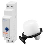 Intrerupator crepuscular Gewiss GWD6779, 16 A, 230 V, 1 NO, IP20, gri
