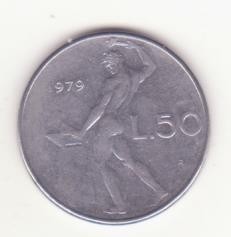 Italia 50 Lire 1979 -large type foto