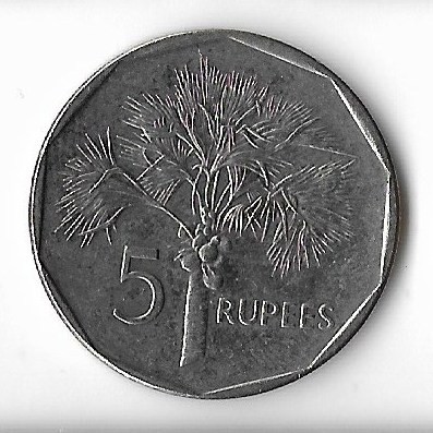Moneda 5 rupees 2010 - Seychelles