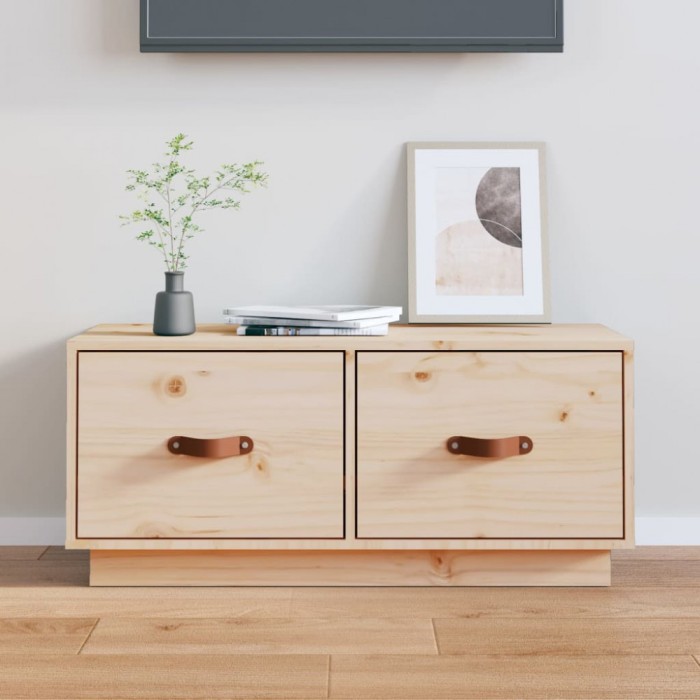 Comodă TV, 80x34x35 cm, lemn masiv de pin