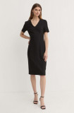 BOSS rochie culoarea negru, mini, mulata, 50493529