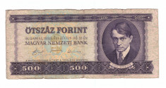 Bancnota Ungaria 500 forint/forinti 31 iulie 1990, circulati, stare buna foto