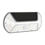Aplica solara led smd pentru perete flippy, cu senzor de miscare, dreptunghiulara, ip44, luminozitate mare 40 led-uri, 3.7v, 1200mah, autonomie 8 ore,