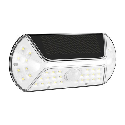Aplica solara led smd pentru perete flippy, cu senzor de miscare, dreptunghiulara, ip44, luminozitate mare 40 led-uri, 3.7v, 1200mah, autonomie 8 ore, foto