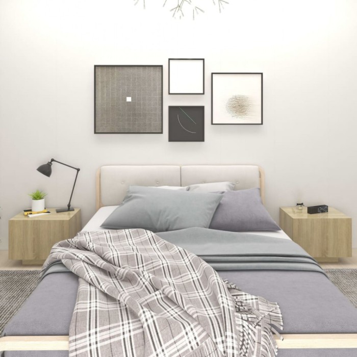 Gossi noptiera, stejar sonoma, 100x35x40 cm, lemn prelucrat