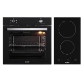 Pachet incorporabil Samus Cuptor incorporabil SC621G4, 81 L, 2000 W, 4 functii + Plita vitroceramica incorporabila PSVE-32BG3, 2 arzatoare, Putere 9 t