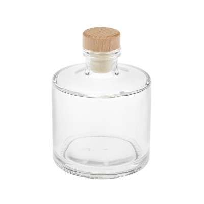 Sticla pentru lichior cu dop de lemn, 240 ml, transparenta, ATU-086550 foto
