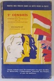 2e CONGRES DE LA FEDERATION MONDIALE DE LA JEUNESSE DEMOCRATIQUE , TOUTES NOS FORCES DANS LA LUTTE POUR LA PAIX , BUDAPEST , SEPTEMBRE , 1950
