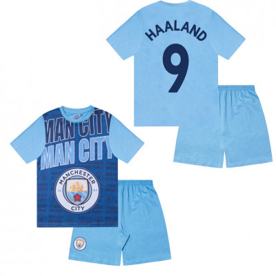 Manchester City pijamale de copii Text Haaland - 8-9 let foto