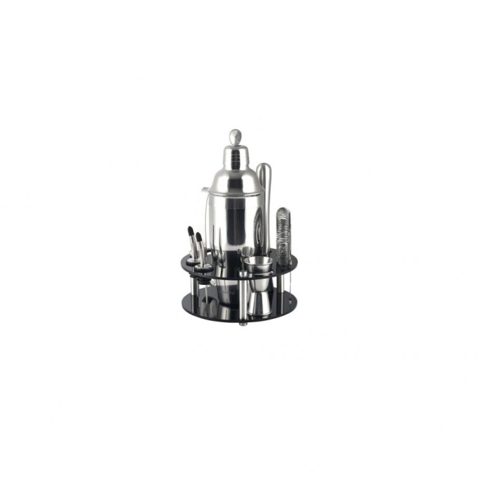 Set barman 9 elemente, shaker 720ml , inox, argintiu, Kinfgoff