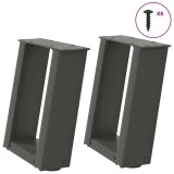 Cumpara ieftin Picioare pentru masuta de cafea in forma de U, 2 buc., antracit, 30x(30-31) cm, otel