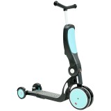 Trotineta Oxor, 3 in 1, Negru/Bleu, transformabila, Oem