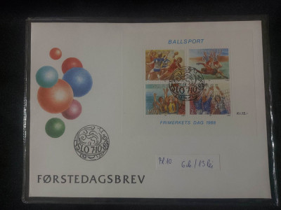 Norvegia 1988 - FDC - Sport foto