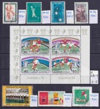 Lot filatelic Sport / Fotbal - Bloc Coreea de Nord (Argentina '78), URSS, Cuba, Congo, Yemen, Sharjah -A991
