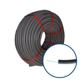 Copex / tub riflat poliolefina Legrand 651220, D exterior 20 mm, 750 N, cu fir de tragere, rola 100 m