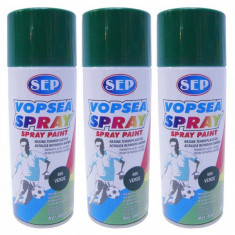 3 x Vopsea spray pentru reparatii rapide, SEP, Verde, 400ml
