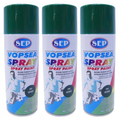 3 x Vopsea spray pentru reparatii rapide, SEP, Verde, 400ml foto