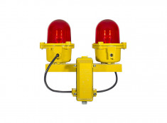 Lampa de balizaj cu filtru ro&amp;amp;#351;u LBDFR 02 lamp&amp;amp;#259; dubl&amp;amp;#259; de semnalizare 2X100W echipata cu bec IP54 foto