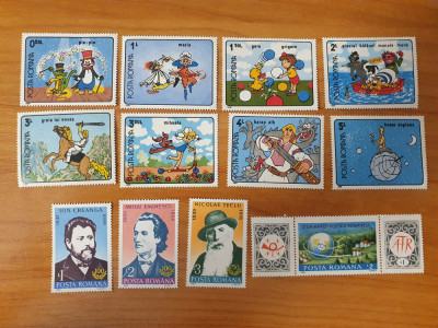 Romania timbre 1989 neștampilate - diverse serii foto